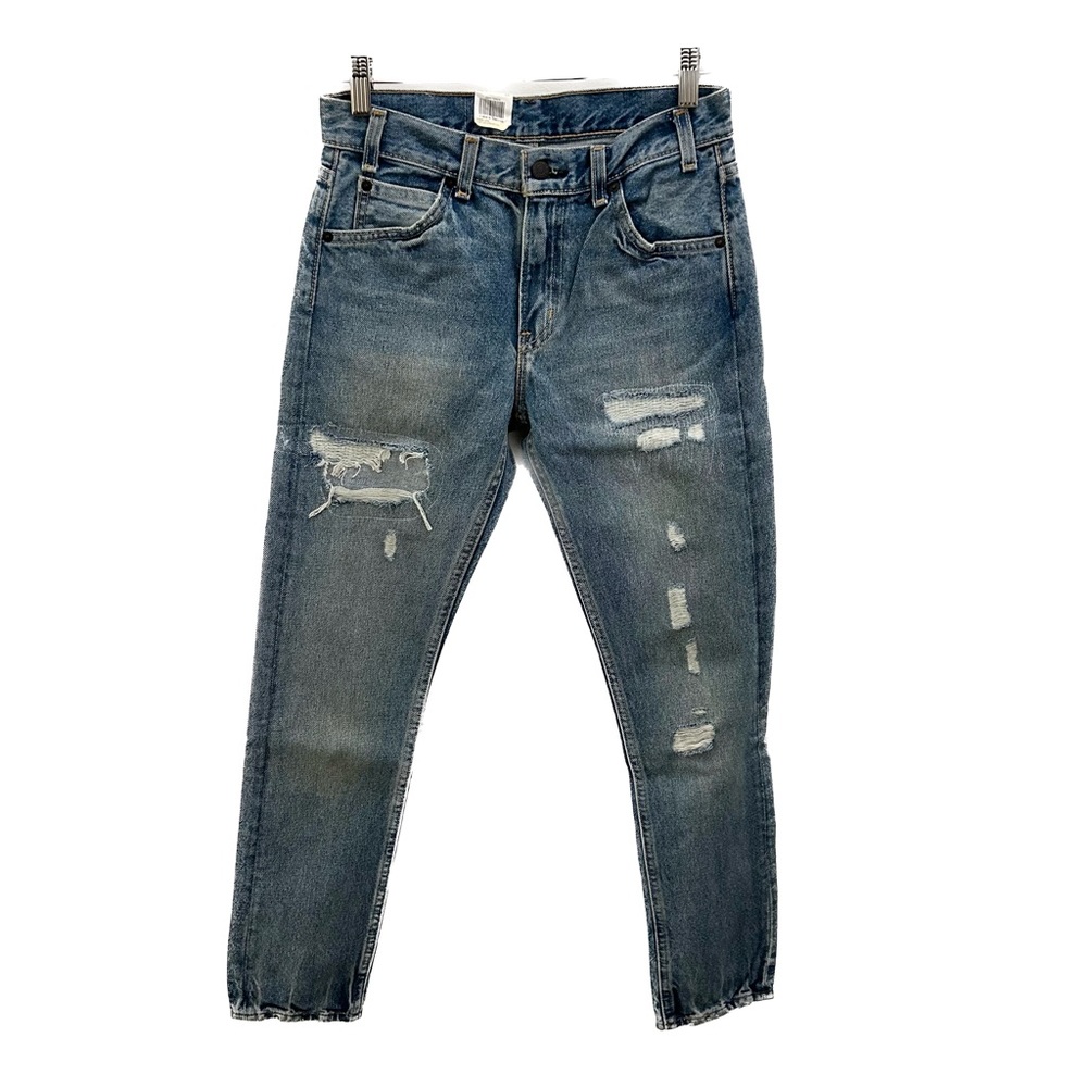 NWT Levi’s 505c Cropped Jeans 25 orange tabbed - Picture 2 of 13
